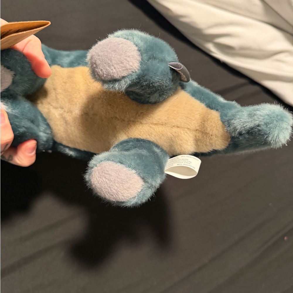 Demdaco Teal and Gray Dinosaur Plush- NWT - Picture 5 of 8